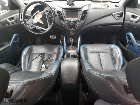 2014 Hyundai Veloster Turbo with VIN KMHTC6AE1EU198844, listed as a Copart auction lot 61006894 with 155,379 mi miles and Salvage Title. Bid and sale history available at carsss.com. Image 8.