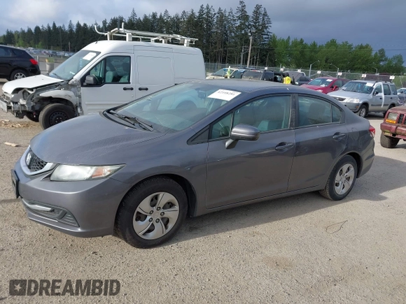 2014 Honda Civic LX with VIN 19XFB2F57EE240843, listed as a IAAI auction lot 42108281 with 255,157 mi miles and . Bid and sale history available at carsss.com. Image 14.