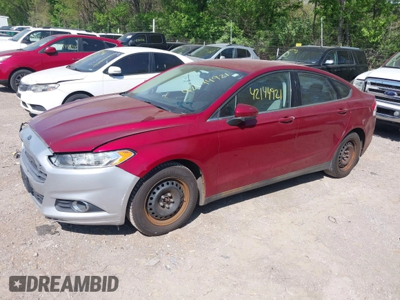 2013 Ford Fusion S with VIN 3FA6P0G77DR162972, listed as a IAAI auction lot 42144921 with 130,441 mi miles. Bid and sale history available at carsss.com. Image 2.
