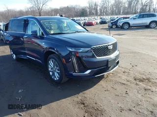 2024 Cadillac XT6 AWD Premium Luxury with VIN 1GYKPDRS2RZ737851, listed as a IAAI auction lot 41155253 with 7,988 mi miles. Bid and sale history available at carsss.com. Image 1.