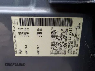 2012 Nissan Altima 2.5 S with VIN 1N4AL2AP6CC173517, listed as a Copart auction lot 47519045 with 44,956 mi miles and Non Repairable. Bid and sale history available at carsss.com. Image 12.