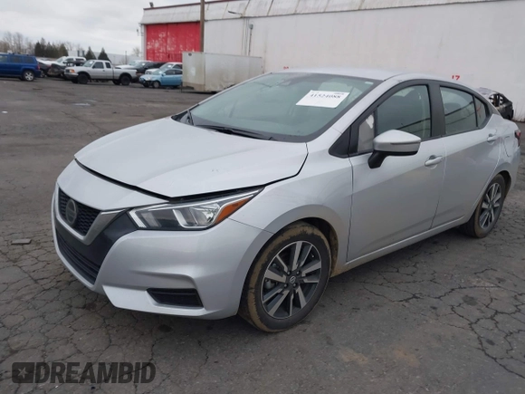 2021 Nissan Versa SV with VIN 3N1CN8EV1ML893177, listed as a IAAI auction lot 41524088 with 19,520 mi miles. Bid and sale history available at carsss.com. Image 2.