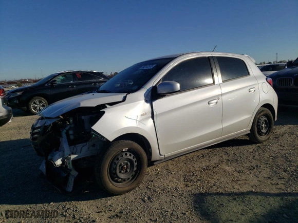 2023 Mitsubishi Mirage ES with VIN ML32AUHJ6PH001744, listed as a Copart auction lot 89212575 with 36,556 mi miles and Salvage Title. Bid and sale history available at carsss.com. Image 1.