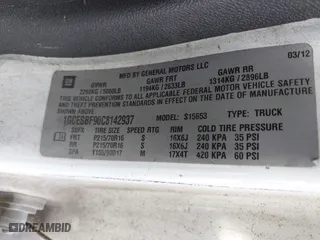 2012 Chevrolet Colorado Work Truck with VIN 1GCESBF90C8142937, listed as a IAAI auction lot 42088633 with 186,515 mi miles. Bid and sale history available at carsss.com. Image 9.