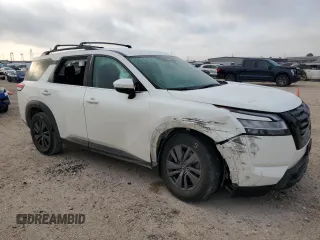 2022 Nissan Pathfinder SV with VIN 5N1DR3BC2NC247957, listed as a Copart auction lot 55448455 with 61,975 mi miles and Salvage title. Bid and sale history available at DreamBid. Image 4.
