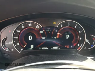 2019 BMW 5 Series 540i xDrive with VIN WBAJE7C58KWW19058, listed as a Copart auction lot 48414445 with 56,506 mi miles and Salvage Title. Bid and sale history available at carsss.com. Image 9.