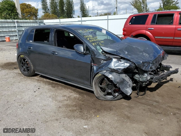 2017 Volkswagen Golf GTI S with VIN 3VW4T7AU9HM069682, listed as a Copart auction lot 42731724 with 88,636 mi miles and Salvage Title. Bid and sale history available at carsss.com. Image 4.