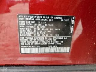 2018 Volkswagen Atlas SEL Premium with VIN 1V2NR2CA3JC521451, listed as a Copart auction lot 56914555 with 123,815 mi miles and Salvage title. Bid and sale history available at DreamBid. Image 14.