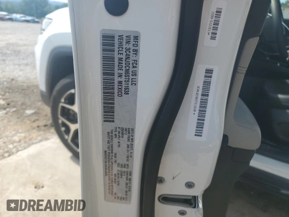 2025 Jeep Compass Limited with VIN 3C4NJDCN6ST511638, listed as a Copart auction lot 63121135 with 16,324 mi miles and Clean title. Bid and sale history available at DreamBid. Image 12.