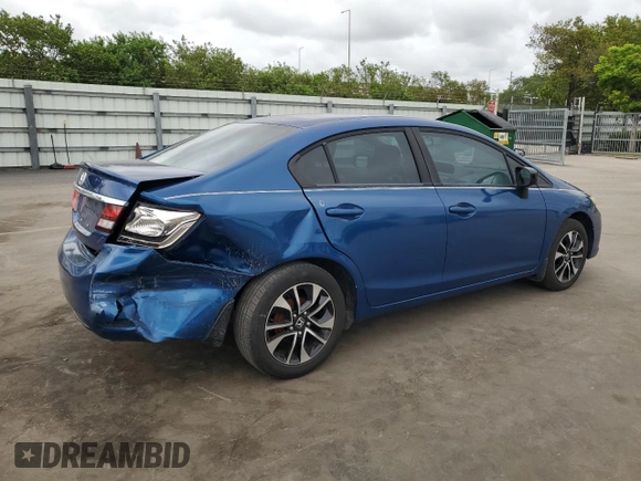2013 Honda Civic LX z VIN 19XFB2F58DE073892, wystawiony jako Copart lot #59929815 z przebiegiem 166 562 mil mil oraz Szkoda całkowita • Salvage title. Historia ofert i sprzedaży dostępna na DreamBid. Obrazek 3.