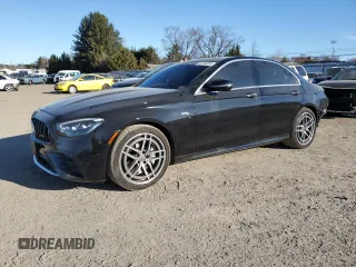 2021 Mercedes-Benz E 53 AMG with VIN W1KZF6BB6MA936959, listed as a Copart auction lot 50154255 with 55,688 mi miles and Salvage Title. Bid and sale history available at DreamBid. Image 1.