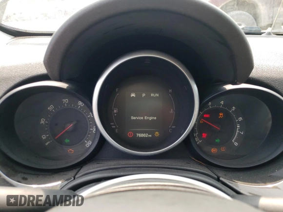 2016 FIAT 500X Easy with VIN ZFBCFXBT3GP474363, listed as a Copart auction lot 60457525 with 76,862 mi miles and Salvage title. Bid and sale history available at DreamBid. Image 9.