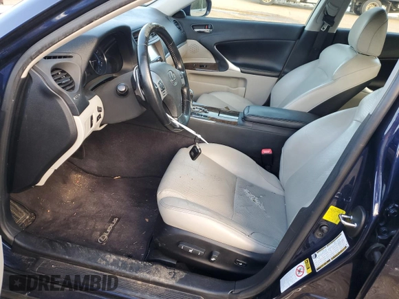 2013 Lexus IS 250 with VIN JTHBF5C25D5187793, listed as a Copart auction lot 81183674 with 123,316 mi miles and Salvage Title. Bid and sale history available at DreamBid. Image 7.