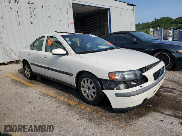 2002 Volvo S60 with VIN YV1RS61R522139334, listed as a Copart auction lot 66400194 with 0 mi miles and Salvage Title. Bid and sale history available at carsss.com. Image 4.
