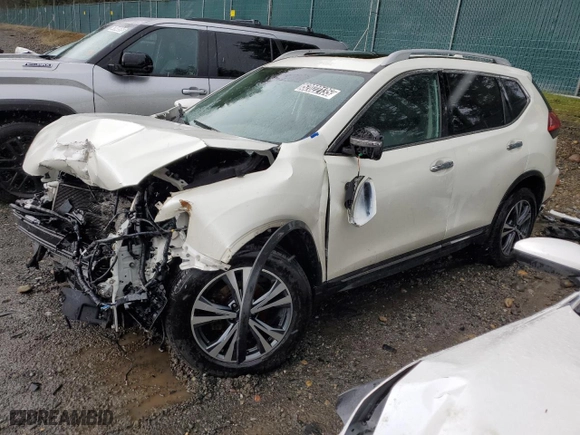 2017 Nissan Rogue SL with VIN 5N1AT2MV4HC761861, listed as a Copart auction lot 52022135 with 0 mi miles and Clean Title. Bid and sale history available at carsss.com. Image 1.