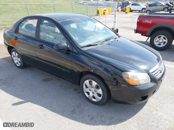 2009 Kia Spectra EX with VIN KNAFE221495631702, listed as a IAAI auction lot 41875896 with 234,550 mi miles. Bid and sale history available at carsss.com. Image 1.