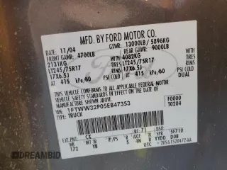 2005 Ford F-350 XL с VIN 1FTWW32P05EB47353, выставлен на аукционе Copart как лот 88794375 с пробегом 234 984 миль миль и Списание • Salvage title. История ставок и продаж доступна на DreamBid. Изображение 12.