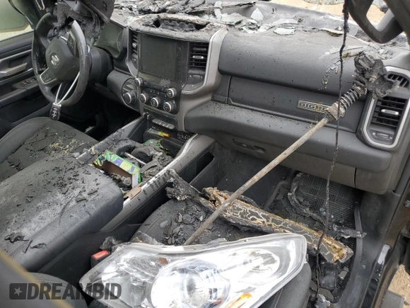 2019 Ram 1500 Big Horn/Lone Star with VIN 1C6SRFFT2KN637617, listed as a Copart auction lot 50555135 with 0 mi miles and Salvage Title. Bid and sale history available at carsss.com. Image 8.