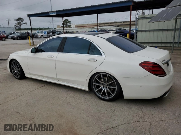 2018 Mercedes-Benz S 560 with VIN WDDUG8GB8JA415359, listed as a Copart auction lot 51053284 with 65,292 mi miles and Salvage Title. Bid and sale history available at DreamBid. Image 2.