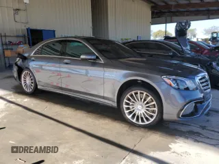2019 Mercedes-Benz S with VIN WDDUG7KBXKA424017, listed as a Copart auction lot 47833615 with 50,813 mi miles and Salvage Title. Bid and sale history available at DreamBid. Image 4.