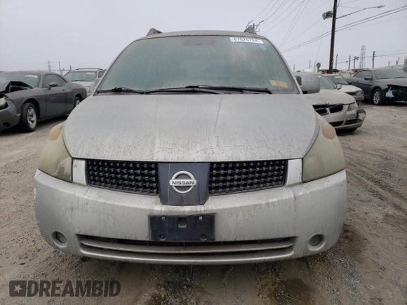 2006 Nissan Quest S Special Edition with VIN 5N1BV28U86N109116, listed as a Copart auction lot 87020784 with 0 mi miles and Salvage Title. Bid and sale history available at carsss.com. Image 5.
