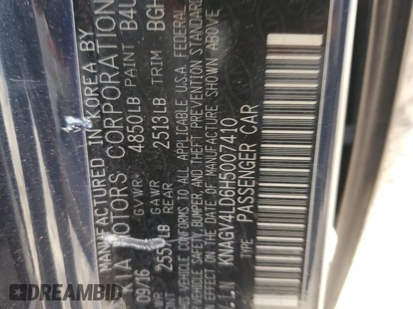 2017 Kia Optima EX z VIN KNAGV4LD6H5007410, wystawiony jako Copart lot #84968024 z przebiegiem 87 588 mil mil oraz Szkoda całkowita • Salvage title. Historia ofert i sprzedaży dostępna na DreamBid. Obrazek 12.