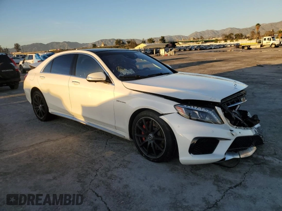 2016 Mercedes-Benz S-Class AMG S 63 with VIN WDDUG7JB2GA237685, listed as a Copart auction lot 36030283 with 0 mi miles. Bid and sale history available at carsss.com. Image 4.