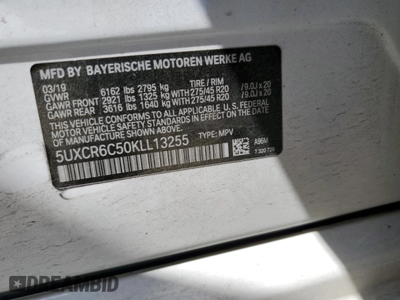 2019 BMW X5 xDrive40i z VIN 5UXCR6C50KLL13255, wystawiony jako Copart lot #52546675 z przebiegiem 80 686 mil mil oraz Szkoda całkowita • Salvage title. Historia ofert i sprzedaży dostępna na DreamBid. Obrazek 15.