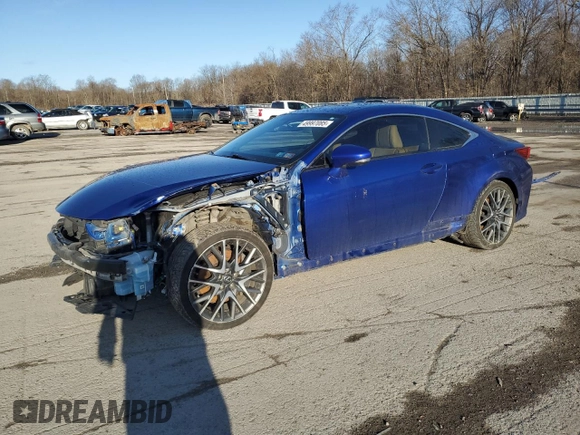 2015 Lexus RC 350 F Sport with VIN JTHSE5BC2F5003278, listed as a Copart auction lot 49997085 with 100,204 mi miles and Salvage title. Bid and sale history available at DreamBid. Image 1.