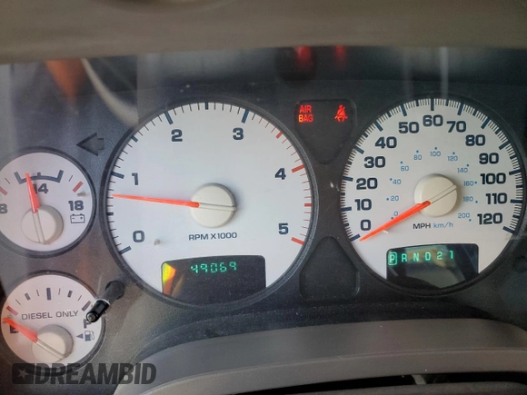 2005 Dodge Ram 2500 SLT with VIN 3D7KS28C45G732377, listed as a Copart auction lot 78273354 with 49,069 mi miles and Salvage Title. Bid and sale history available at carsss.com. Image 9.