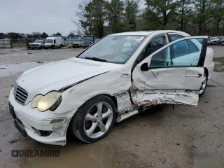 2006 Mercedes-Benz C 230 Sport with VIN WDBRF52H76F820795, listed as a Copart auction lot 45283985 with 225,732 mi miles and Salvage Title. Bid and sale history available at carsss.com. Image 1.