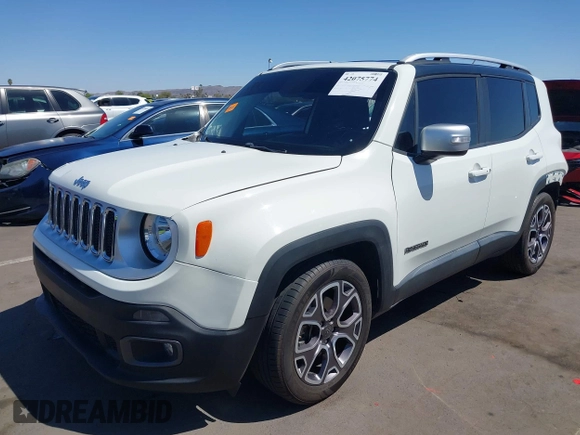 2016 Jeep Renegade Limited with VIN ZACCJADTXGPC58910, listed as a IAAI auction lot 42075774 with 130,954 mi miles and . Bid and sale history available at DreamBid. Image 18.
