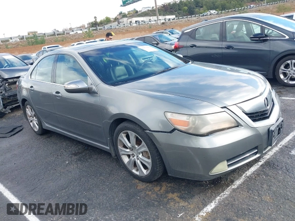 2009 Acura RL Tech Pkg with VIN JH4KB26629C000859, listed as a IAAI auction lot 41539982 with 206,401 mi miles. Bid and sale history available at carsss.com. Image 1.