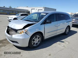 2011 Honda Odyssey EX-L with VIN 5FNRL5H64BB022124, listed as a Copart auction lot 55444745 with 150,843 mi miles and Salvage Title. Bid and sale history available at DreamBid. Image 1.