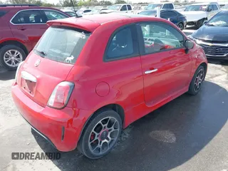 2015 FIAT 500 Turbo with VIN 3C3CFFHH2FT648125, listed as a IAAI auction lot 41835574 with 111,197 mi miles. Bid and sale history available at carsss.com. Image 4.