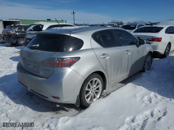 2012 Lexus CT 200h with VIN JTHKD5BH1C2075228, listed as a Copart auction lot 45514015 with 150739 miles and Salvage Title. Bid and sale history available at carsss.com. Image 3.