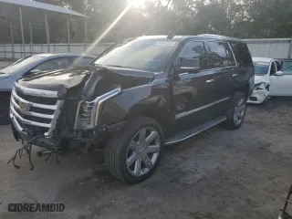 2019 Cadillac Escalade Premium Luxury with VIN 1GYS4CKJ3KR214350, listed as a Copart auction lot 85612394 with 91,510 mi miles and Salvage Title. Bid and sale history available at carsss.com. Image 1.
