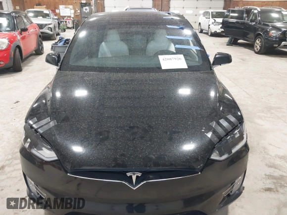 2019 Tesla Model X P90D with VIN 5YJXCAE4XKF180356, listed as a IAAI auction lot 42087926 with 79,041 mi miles. Bid and sale history available at carsss.com. Image 6.