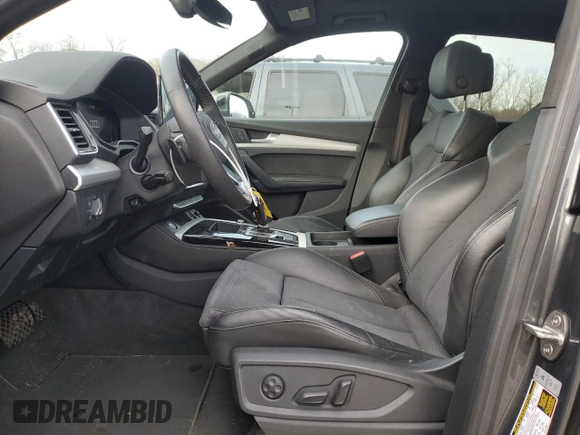 2023 Audi Q5 S line Premium Plus with VIN WA1E2AFY4P2069690, listed as a Copart auction lot 80200504 with 28,090 mi miles and Salvage title. Bid and sale history available at DreamBid. Image 7.