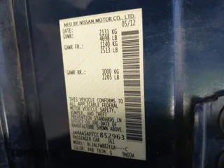 2012 Nissan Maxima SV z VIN 1N4AA5AP7CC852963, wystawiony jako IAAI lot #41999450 z przebiegiem 127 954 mil mil oraz . Historia ofert i sprzedaży dostępna na DreamBid. Obrazek 9.
