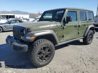 2021 Jeep Wrangler Unlimited Freedom with VIN 1C4HJXDG7MW576977, listed as a Copart auction lot 80878384 with 19,793 mi miles and Salvage title. Bid and sale history available at DreamBid. Image 1.