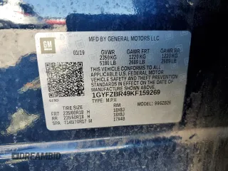 2019 Cadillac XT4 AWD Luxury with VIN 1GYFZBR49KF159269, listed as a Copart auction lot 77130474 with 35,883 mi miles and Salvage Title. Bid and sale history available at carsss.com. Image 12.