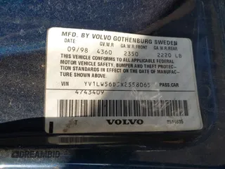 1999 Volvo V70 с VIN YV1LW56D5X2558065, выставлен на аукционе IAAI как лот 41467911 с пробегом 173 951 миль миль и . История ставок и продаж доступна на DreamBid. Изображение 9.