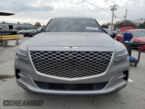 2021 Genesis GV80 with VIN KMUHCESC9MU064855, listed as a Copart auction lot 82593724 with 111,456 mi miles and Salvage title. Bid and sale history available at DreamBid. Image 5.