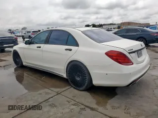 2015 Mercedes-Benz S 550 with VIN WDDUG8CB5FA146265, listed as a Copart auction lot 55994135 with 124,606 mi miles and Clean Title. Bid and sale history available at carsss.com. Image 2.