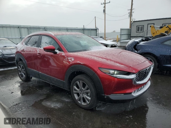 2025 Mazda CX-30 S Preferred with VIN 3MVDMBCMXSM753341, listed as a Copart auction lot 44648745 with 1,281 mi miles and Salvage Title. Bid and sale history available at DreamBid. Image 4.
