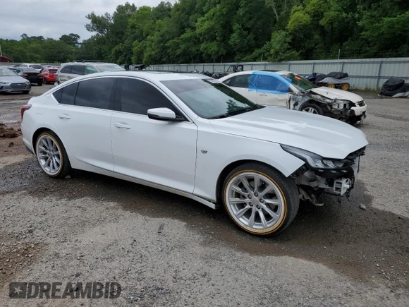 2020 Cadillac CT5 Luxury with VIN 1G6DW5RK7L0151829, listed as a Copart auction lot 58823325 with 78,054 mi miles and Salvage title. Bid and sale history available at DreamBid. Image 4.