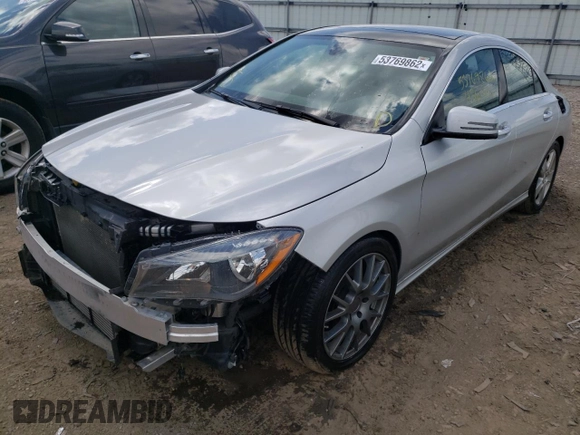 2017 Mercedes-Benz CLA 250 with VIN WDDSJ4EB6HN463837, listed as a Copart auction lot 53769862 with 43,617 mi miles and . Bid and sale history available at DreamBid. Image 2.