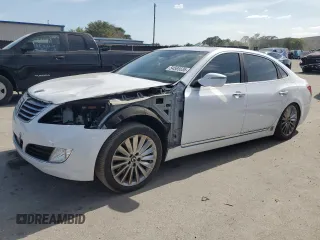 2014 Hyundai Equus Signature with VIN KMHGH4JH2EU090816, listed as a Copart auction lot 54565535 with 168,285 mi miles and Salvage Title. Bid and sale history available at DreamBid. Image 1.
