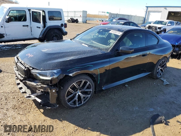 2023 BMW 2 Series 230i xDrive with VIN 3MW33CM07P8D30067, listed as a Copart auction lot 46489275 with 42,128 mi miles and Salvage Title. Bid and sale history available at carsss.com. Image 1.